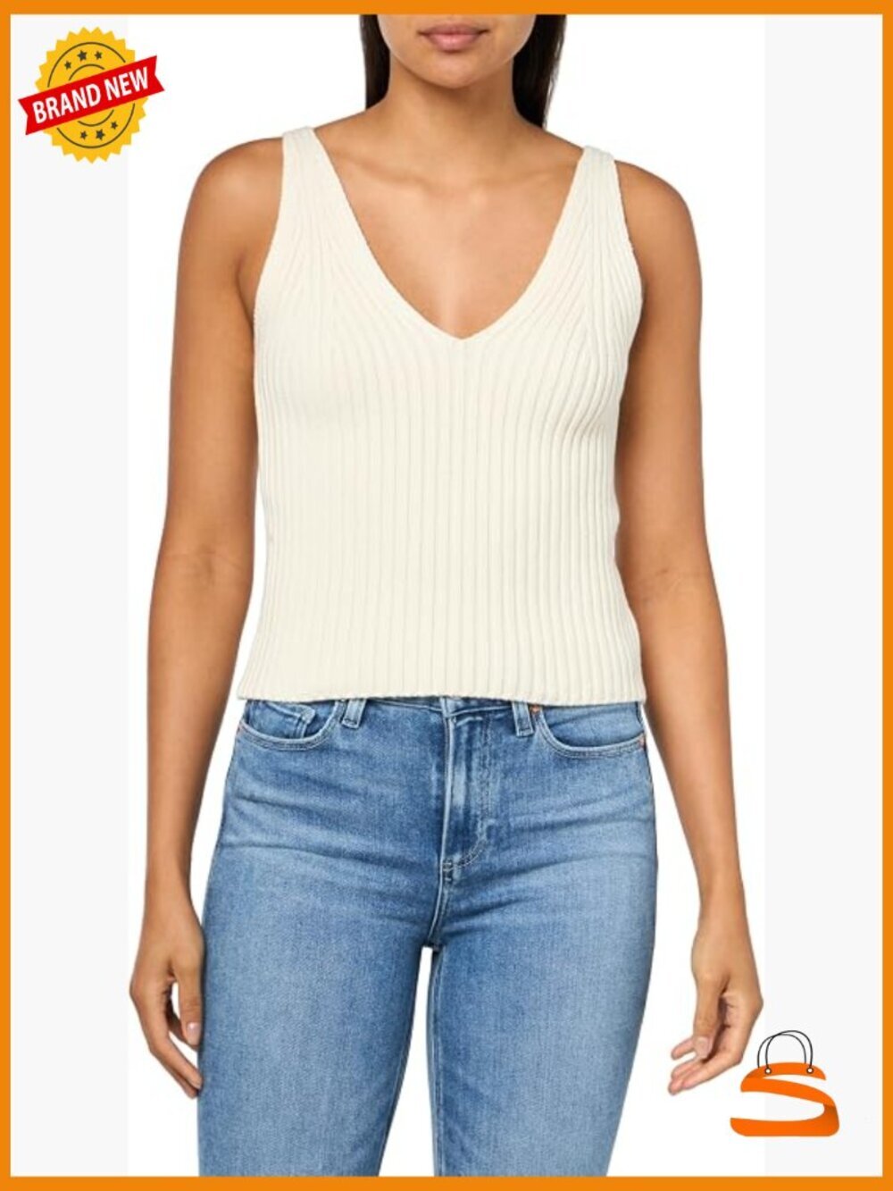 Organic Cotton & Silk Sleeveless Knit Top Pullover Sweater Tank